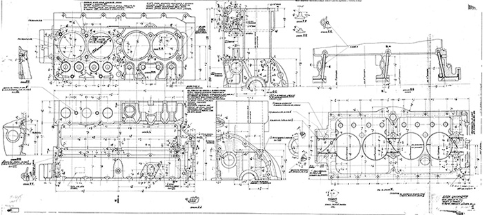 ГАЗ М-1 чертеж двигателя