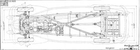 Drawing of the general view of the ZIS-110, top view