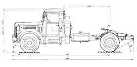 drawing of the MAZ-200V chassis