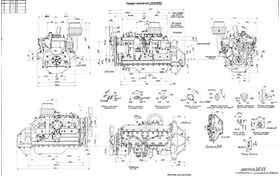 чертеж двигателя ЗИС-120